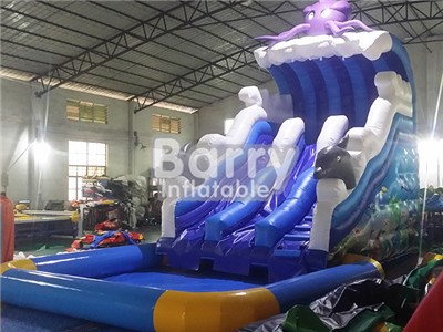 China Barry Industrial Seaworld Octopus Inflatable Backyard Water Slide BY-WS-062